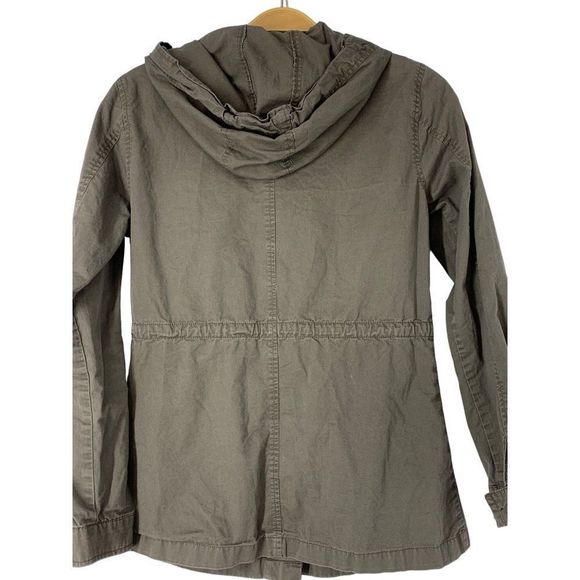 Womens Love Tree Size S Military Jacket Hood Drawstring Full Zip 5128 Pockets - Picture 5 of 7